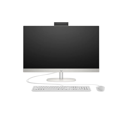Моноблок/ HP AIO 27-CR1005   27"(1920x1080 IPS)/Intel Core Ultra 5 125U(1.3Ghz)/16384Mb/512PCISSDGb/noDVD/Int:Intel Graphics/Cam/BT/WiFi/war 1y/SHELL WHITE/DOS + Eng kbd,  mouse
