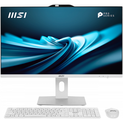 MSI PRO AP272P 14M-619XRU   27"(1920x1080 IPS)/Intel Core i3 14100(3.5Ghz)/16384Mb/512PCISSDGb/noDVD/Int:Intel UHD Graphics 730/Cam/BT/WiFi/-/war 1y/7.5kg/White/DOS + Wireless KB+M