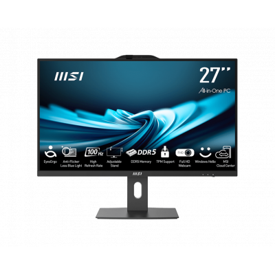 MSI PRO AP272P 14M-636XRU 27"(1920x1080 IPS)/Intel Core i3 14100(3.5Ghz)/16384Mb/512PCISSDGb/noDVD/Int:Intel UHD Graphics 730/Cam/BT/WiFi/-/war 1y/7.5kg/Black/DOS + Wireless KB+M MSI PRO AP272P 14M-636XRU 27"(1920x1080 IPS)/Intel Core i3 14100(3.5Ghz)/16384Mb/512PCISSDGb/noDVD/Int:Intel UHD Graphics 730/Cam/BT/WiFi/-/war 1y/7.5kg/Black/DOS + Wireless KB+M