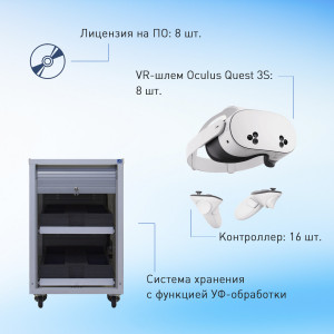 Мобильный класс виртуальной реальности EDUBLOCK Q3S (VR-8)